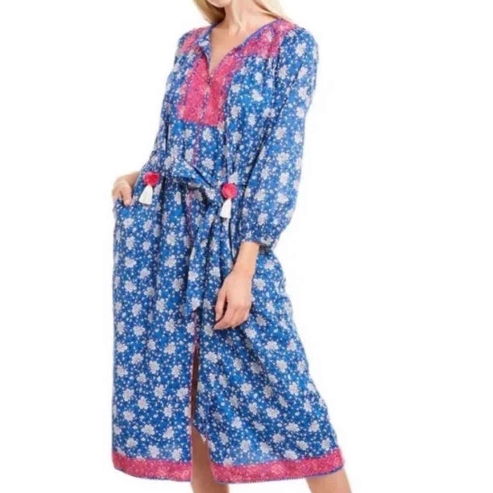 J Crew Belted Tunic Midi Dress
